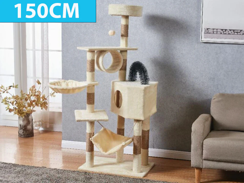 Cat Tree House Scratching Post Tree Play House - Image 4