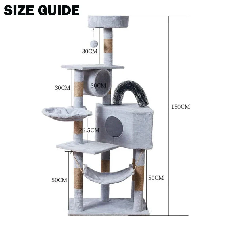 Cat Tree House Scratching Post Tree Play House - Image 9