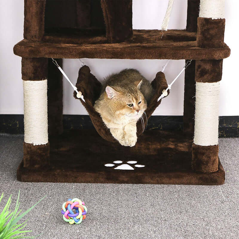 Cat Tree House Scratching Post Tree Play House - Image 7