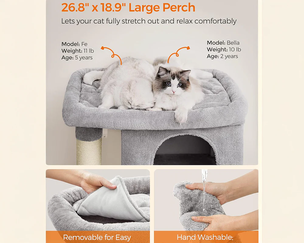 Cat Tree House with Scratching Posts - Image 5