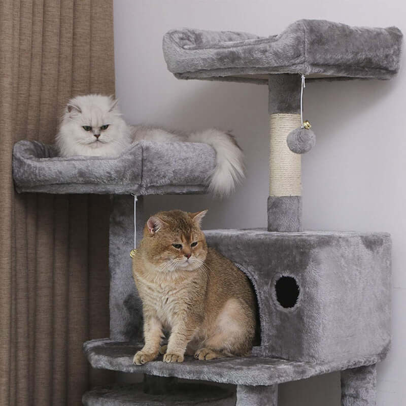 Cat Tree House with Scratching Posts Hammock - Image 5