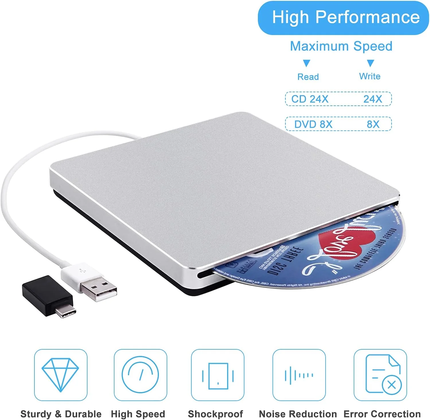 CD/DVD Writer External DVD Drive - Image 13