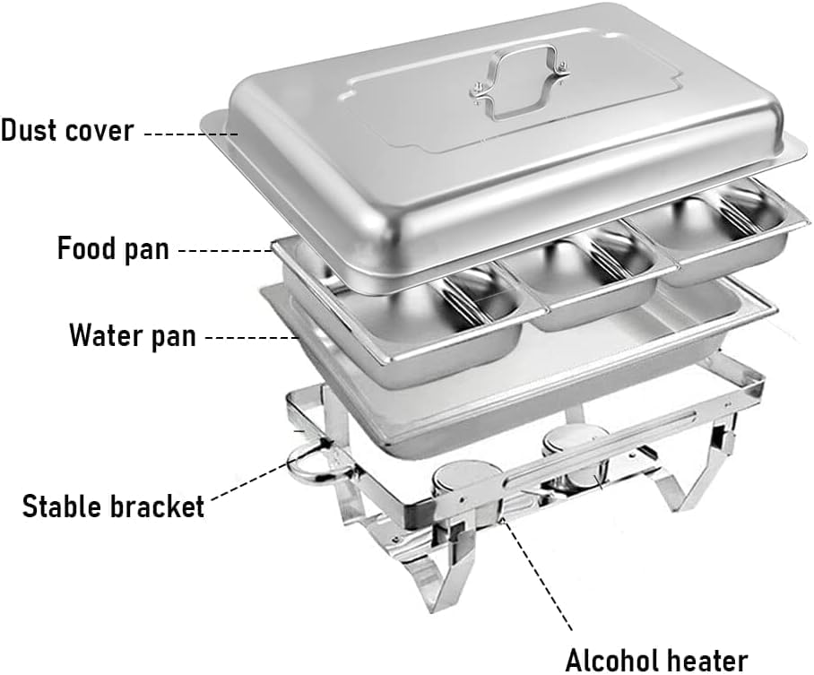 Chafing Dish Catering Set – 11L Food Warmer Pan - Image 2