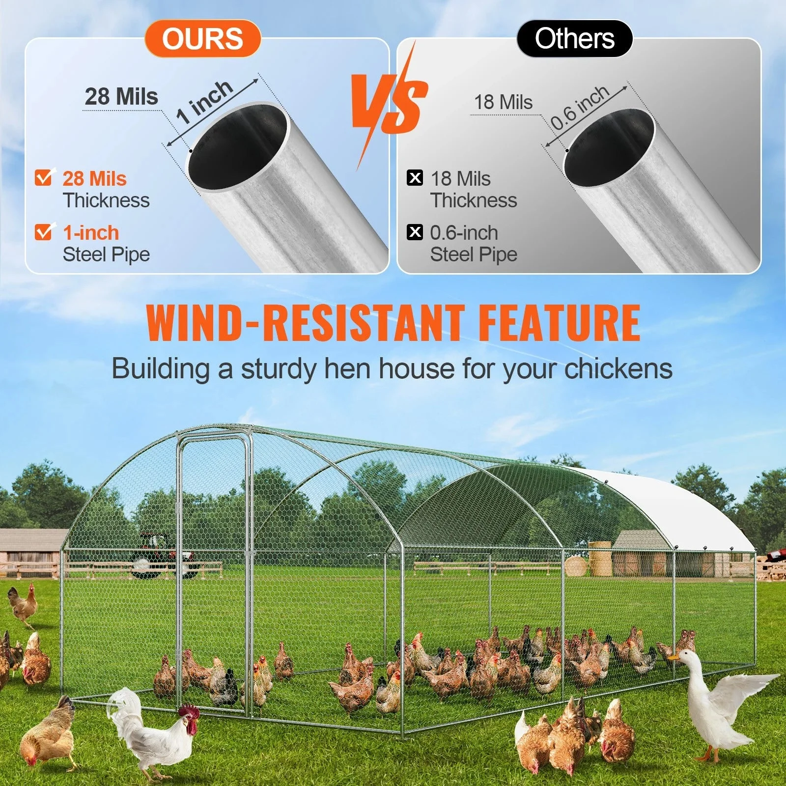 Chicken Coop Run 6M× 3M×2M - Image 8