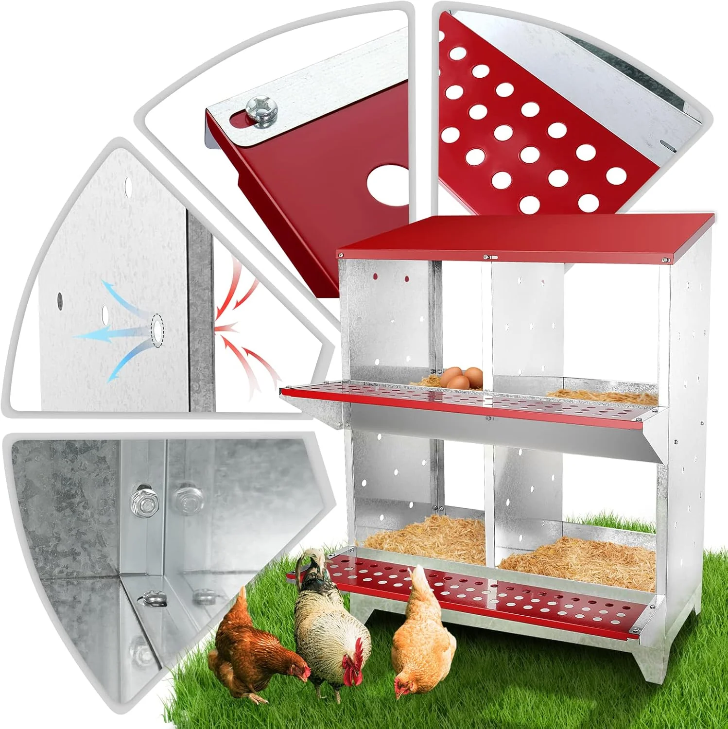 Chicken Nesting Box With 4 nests - Image 5