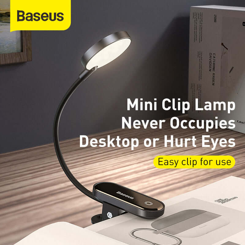 Clip Mini LED Lamp Night Reading Light Touch Control - Image 4