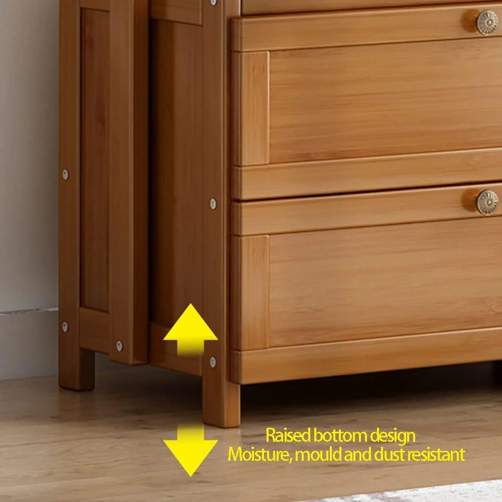 Cloth Rack Coat Rack Bamboo Wardrobe - Image 6