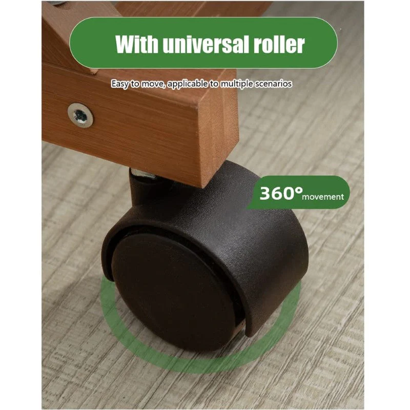 Cloth Rack Garment Rack Bamboo Clothes stand with Coat Rack - Image 5