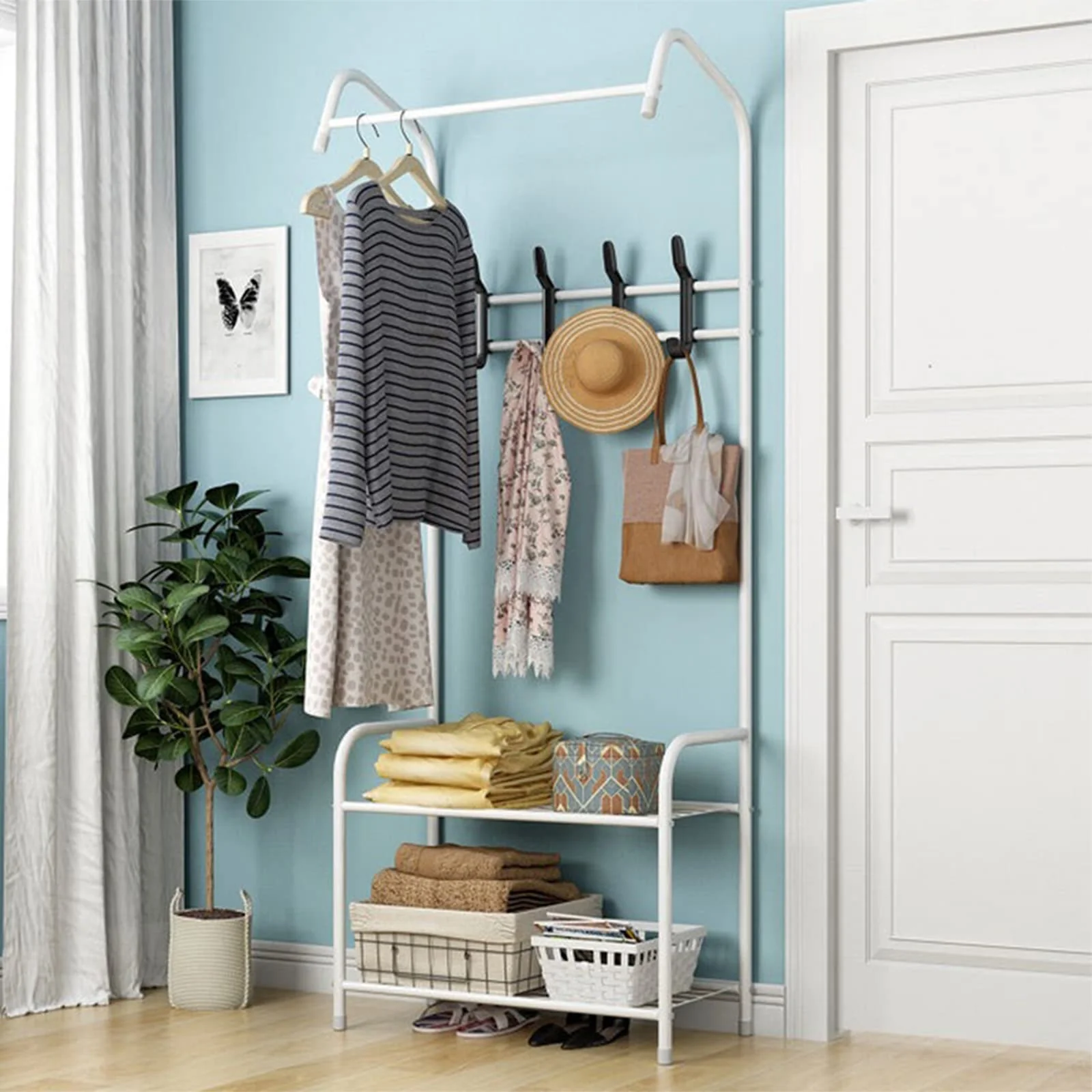 Cloth Rack Garment Rack Coat Rack – White - Image 7