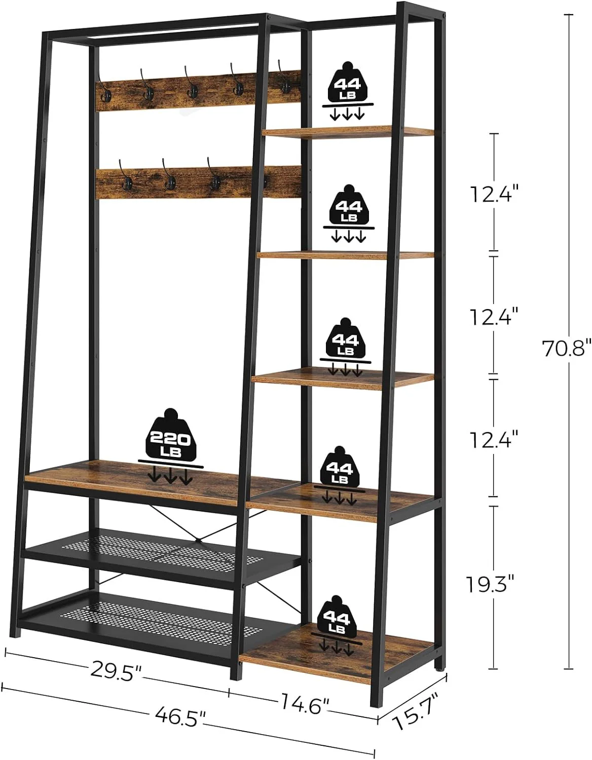 Coat Rack Clothes Rack Wardrobe Clothes Organizer - Image 4