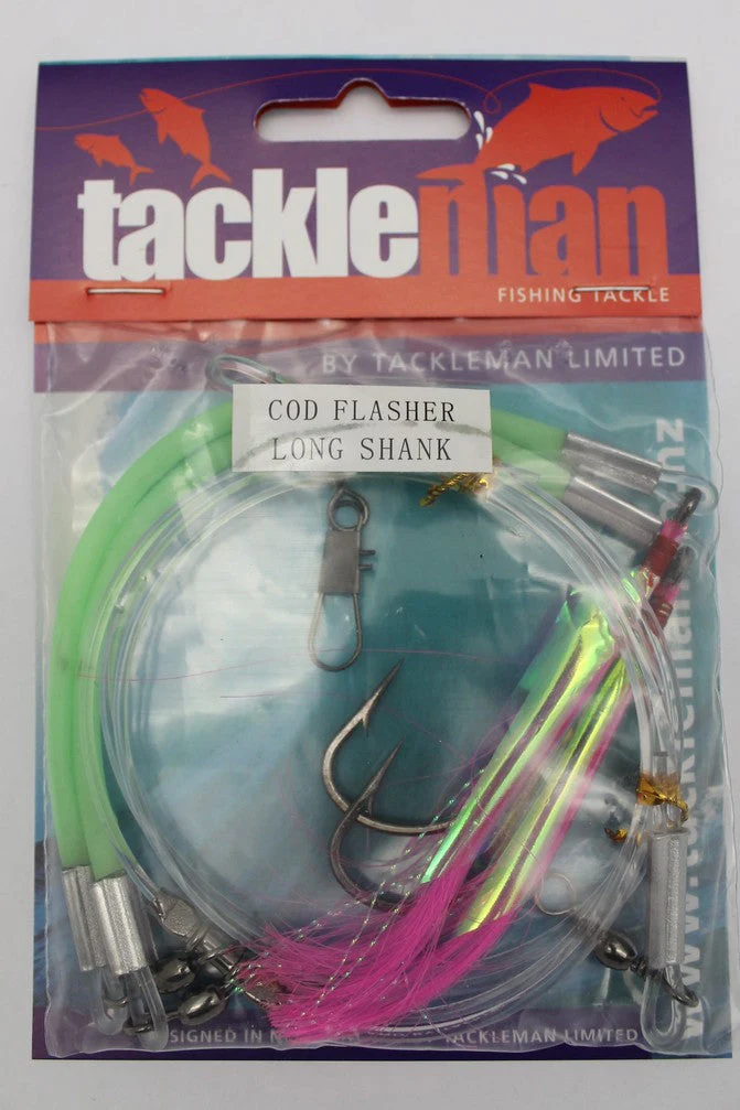 Cod Flasher Rig  6/0 LongShank - Yellow - Image 3