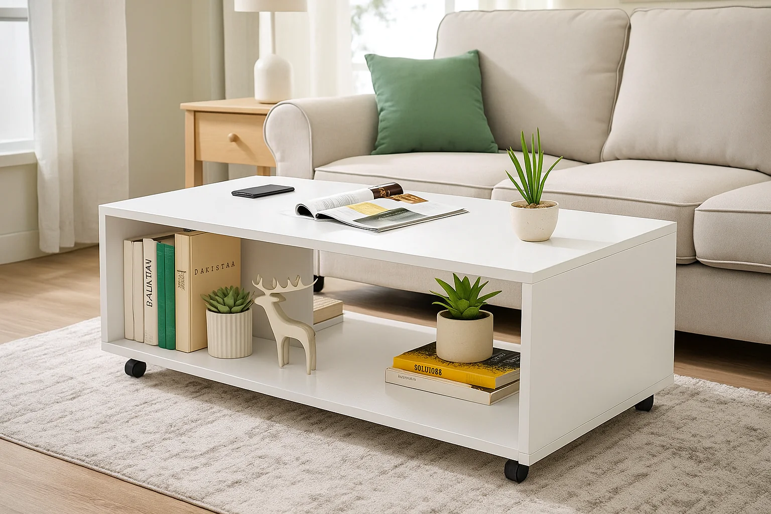 Coffee Table 120CM White - Image 10