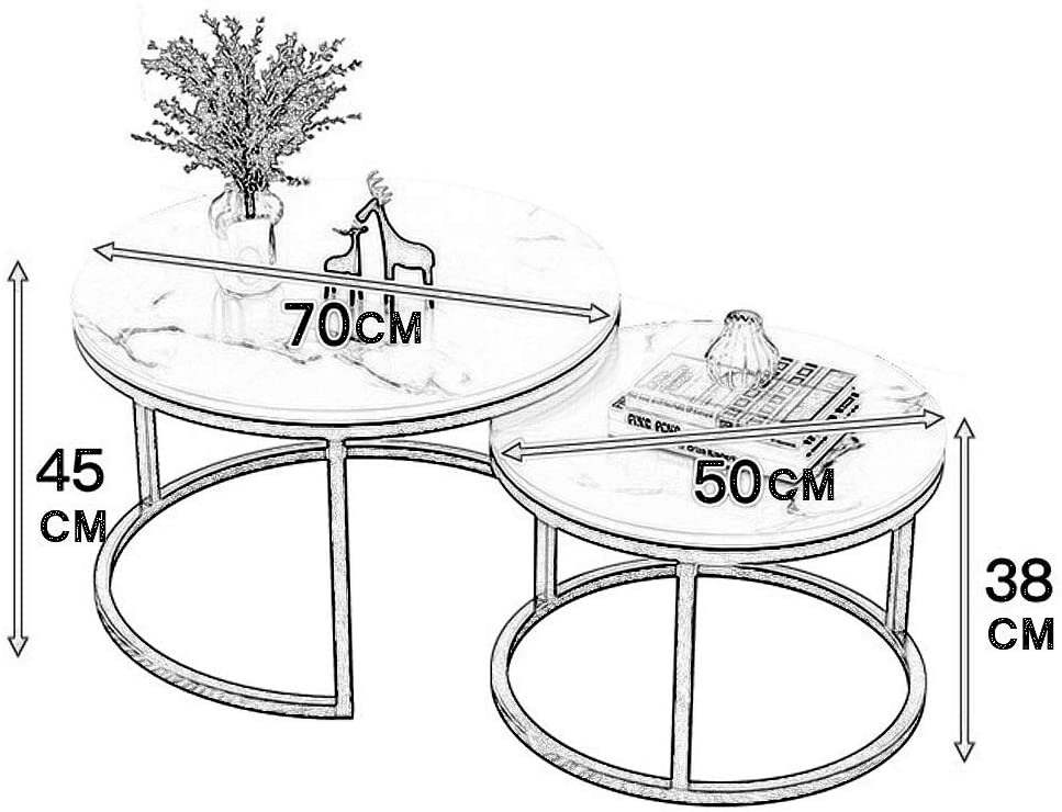 Coffee table 2 in 1 living room coffee tables - Image 6