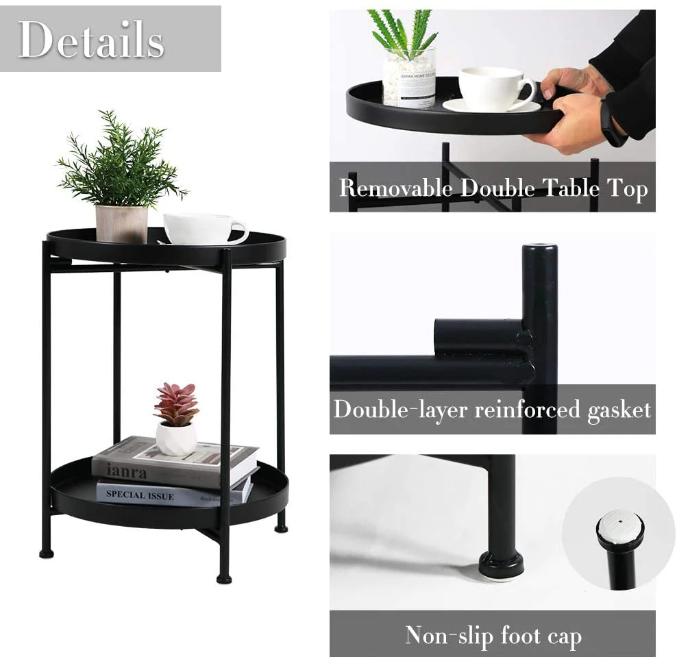 Coffee table,Iron Side Table - Image 9