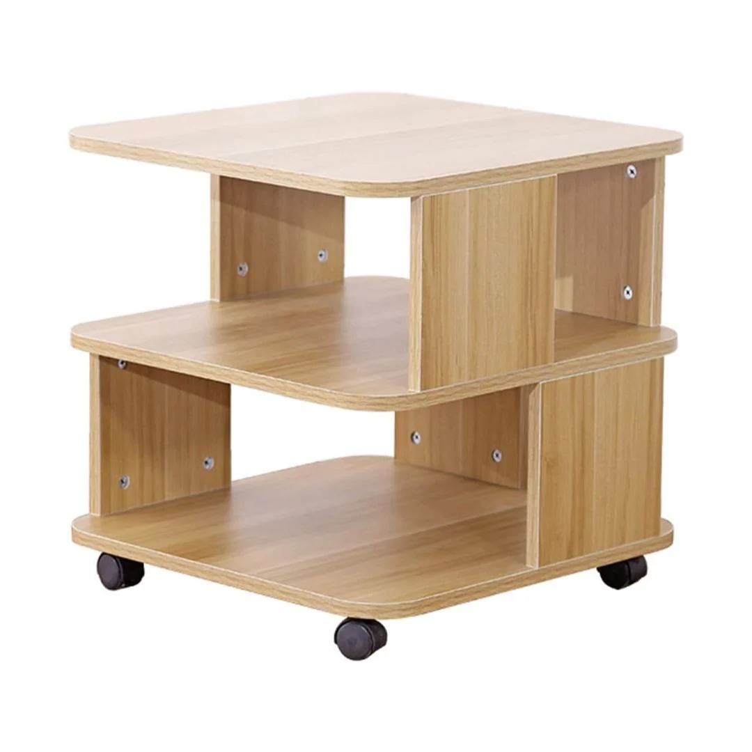 Coffee Table Side Table with Wheels - Image 2