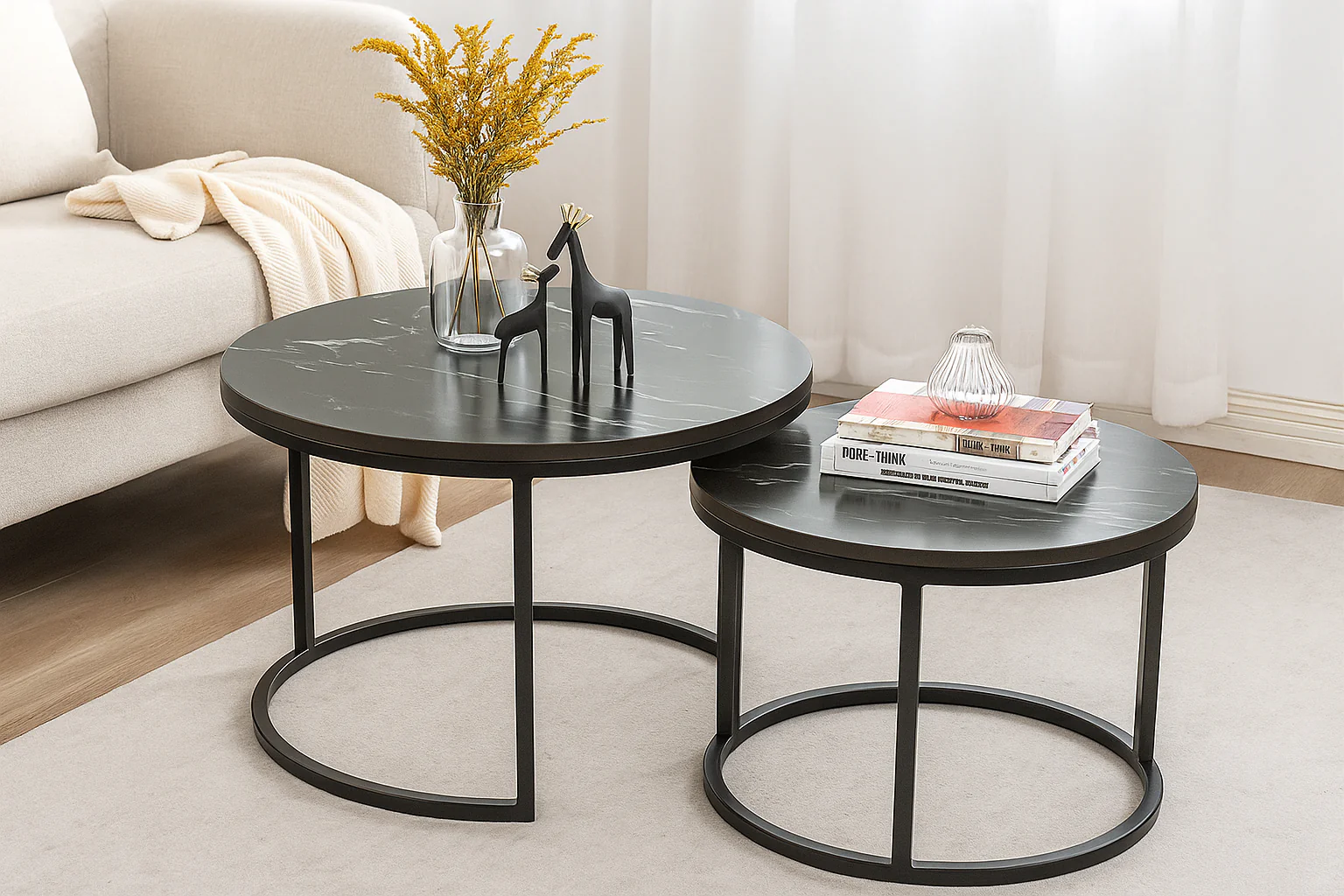 Coffee Table Unique Style 2in1 Table - Image 8