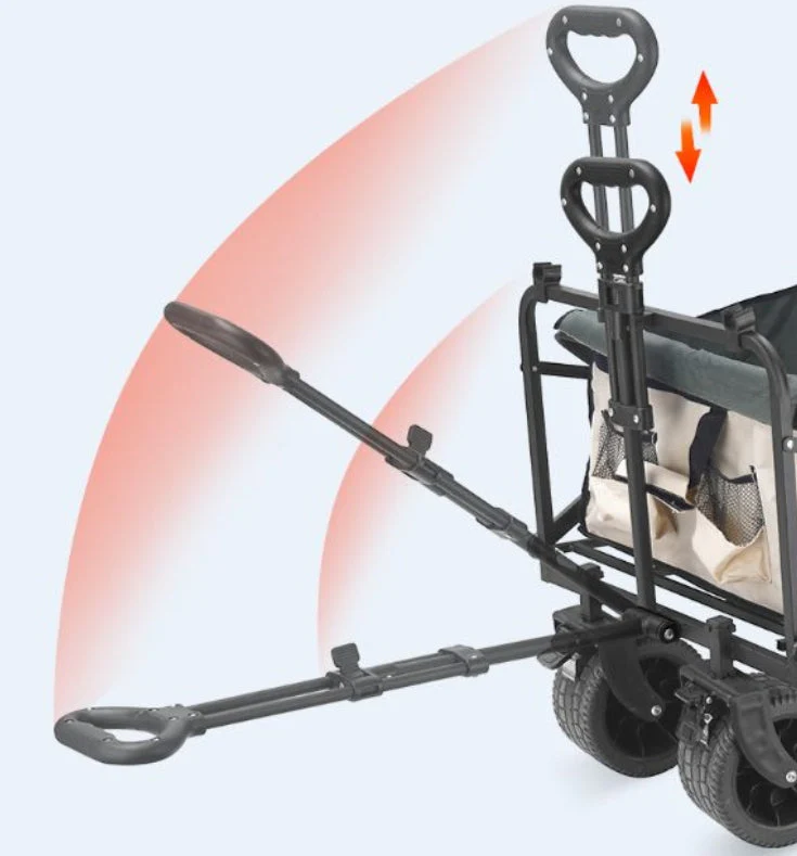 Collapsible Folding Wagon Camping Cart Brake 10"All Terrain Wheels - Image 5
