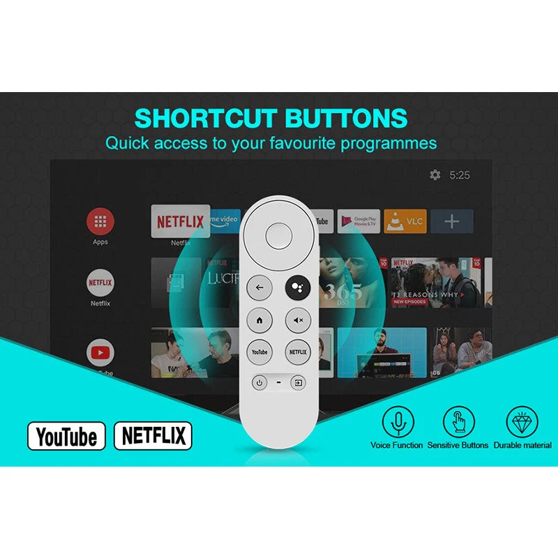 Compatible Google Chromecast 4K TV Remote Control - Image 3