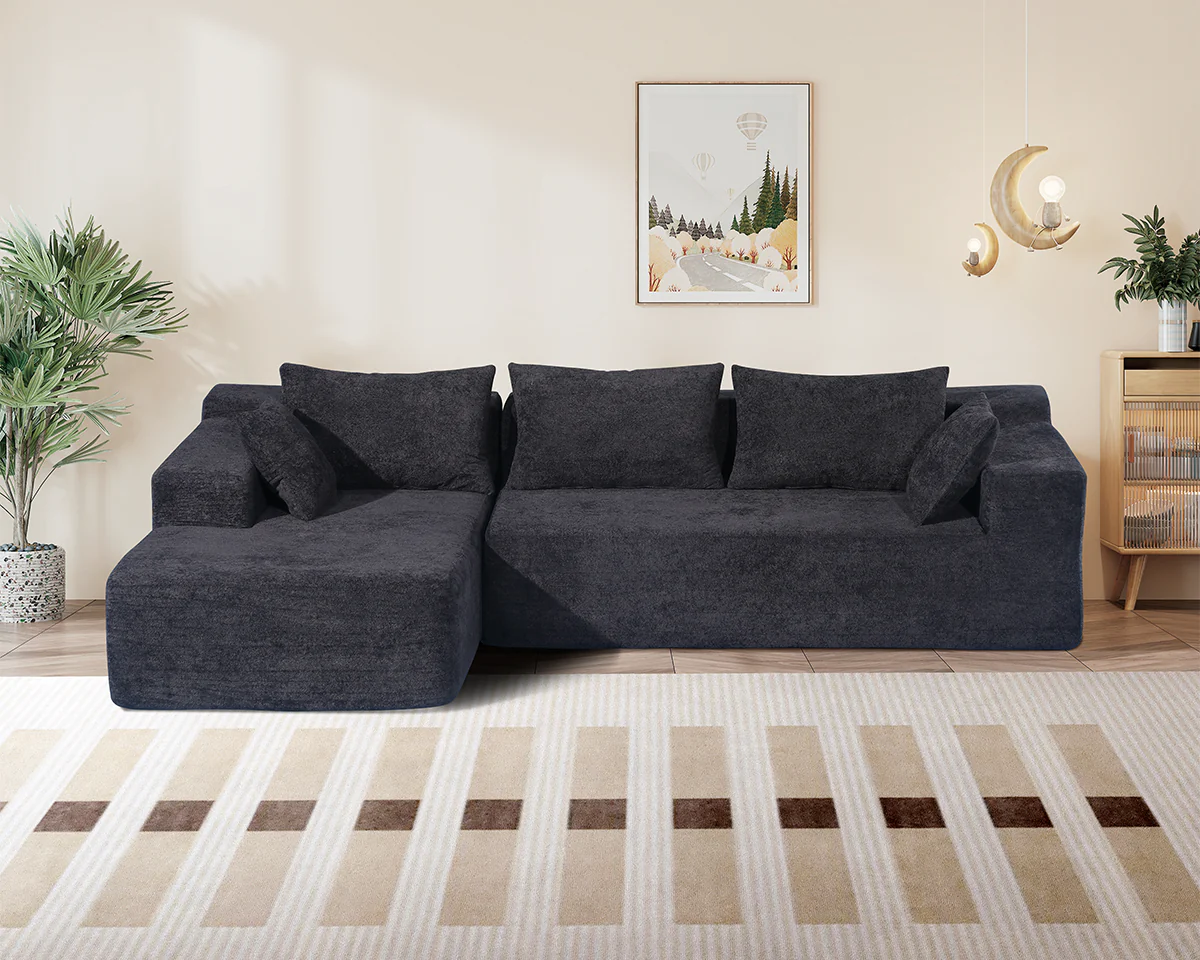 Compressed Sofa L Shape Modular Sofa with Chaise - Image 4