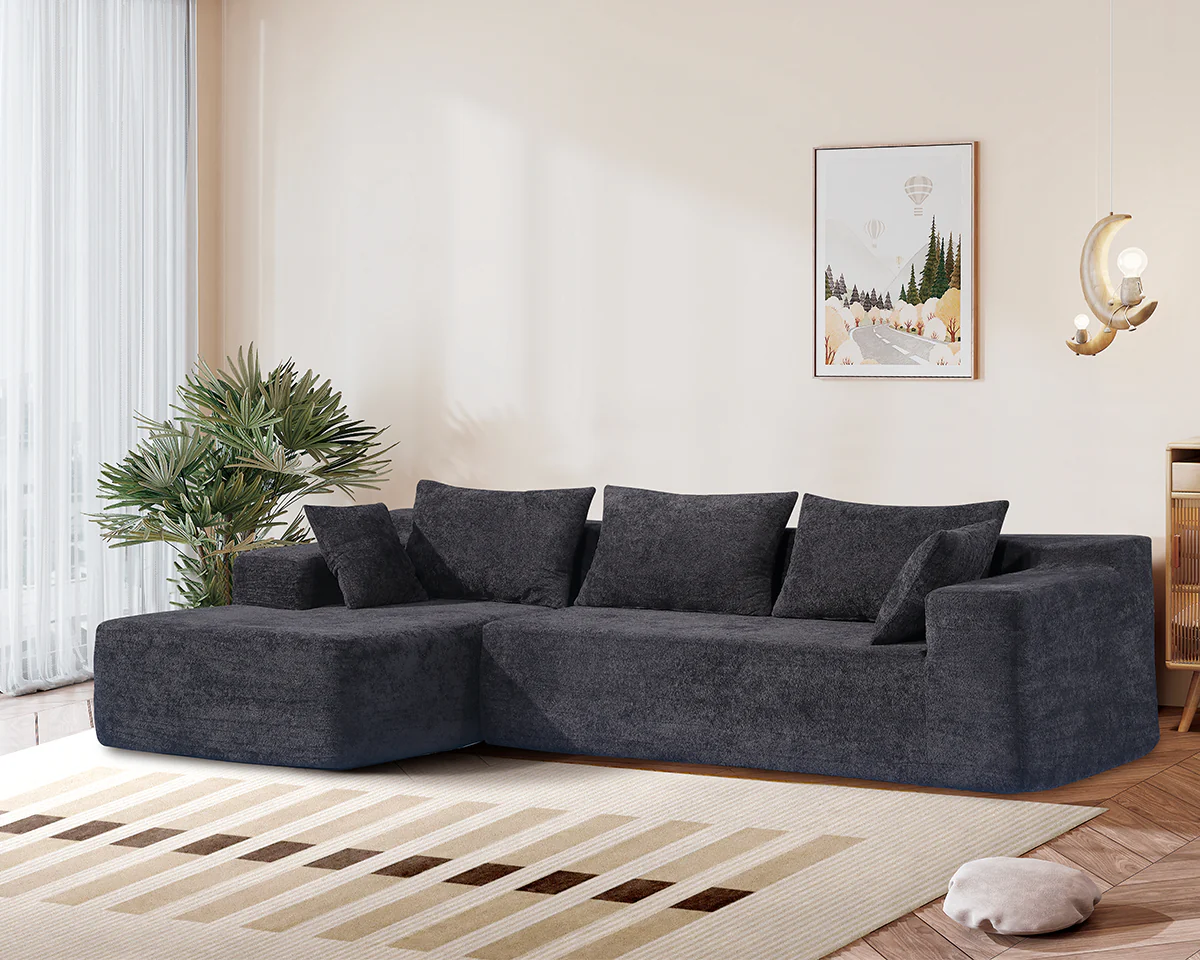 Compressed Sofa L Shape Modular Sofa with Chaise - Image 7
