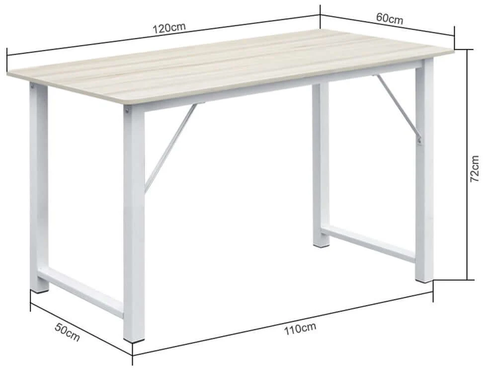 Computer Desk 120CM White - Image 3