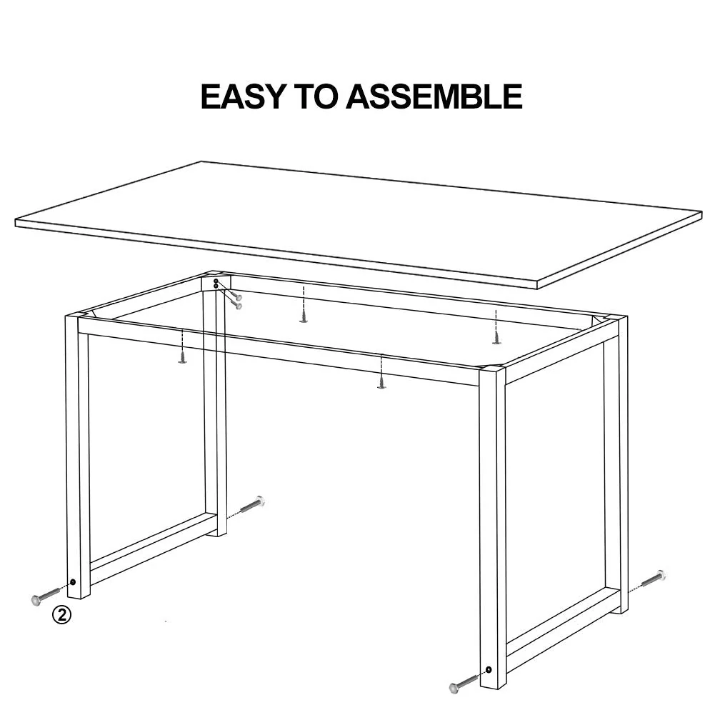 Computer Desk Table Black 120cm - Image 5