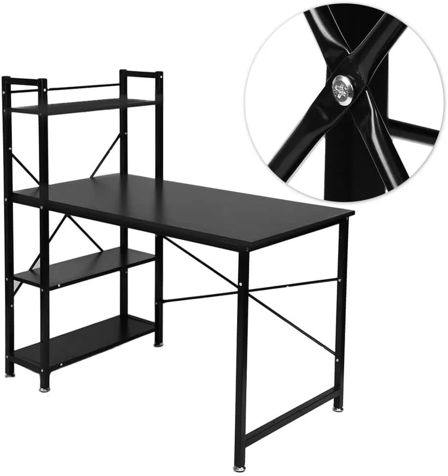 Computer Desk with Bookshelf - Image 4