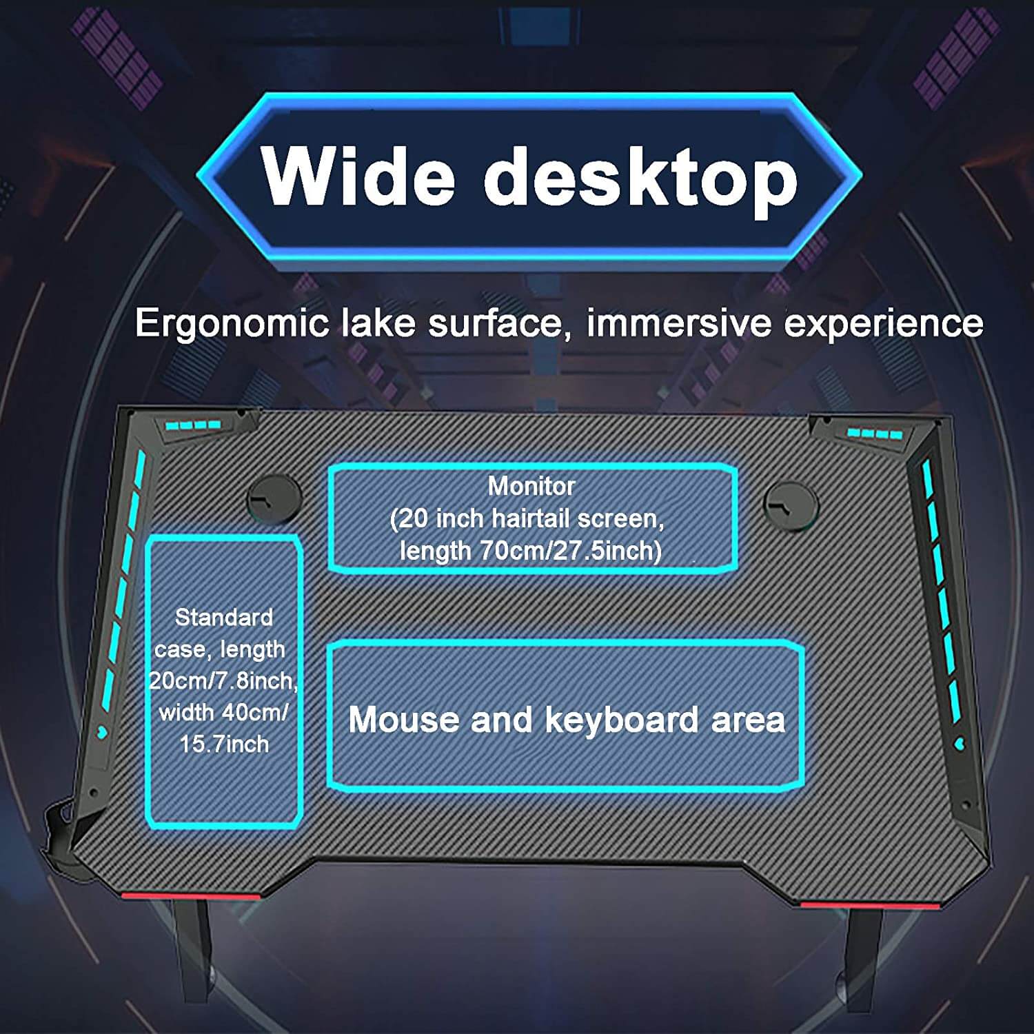 Computer Gaming Desk 120CM - Image 4