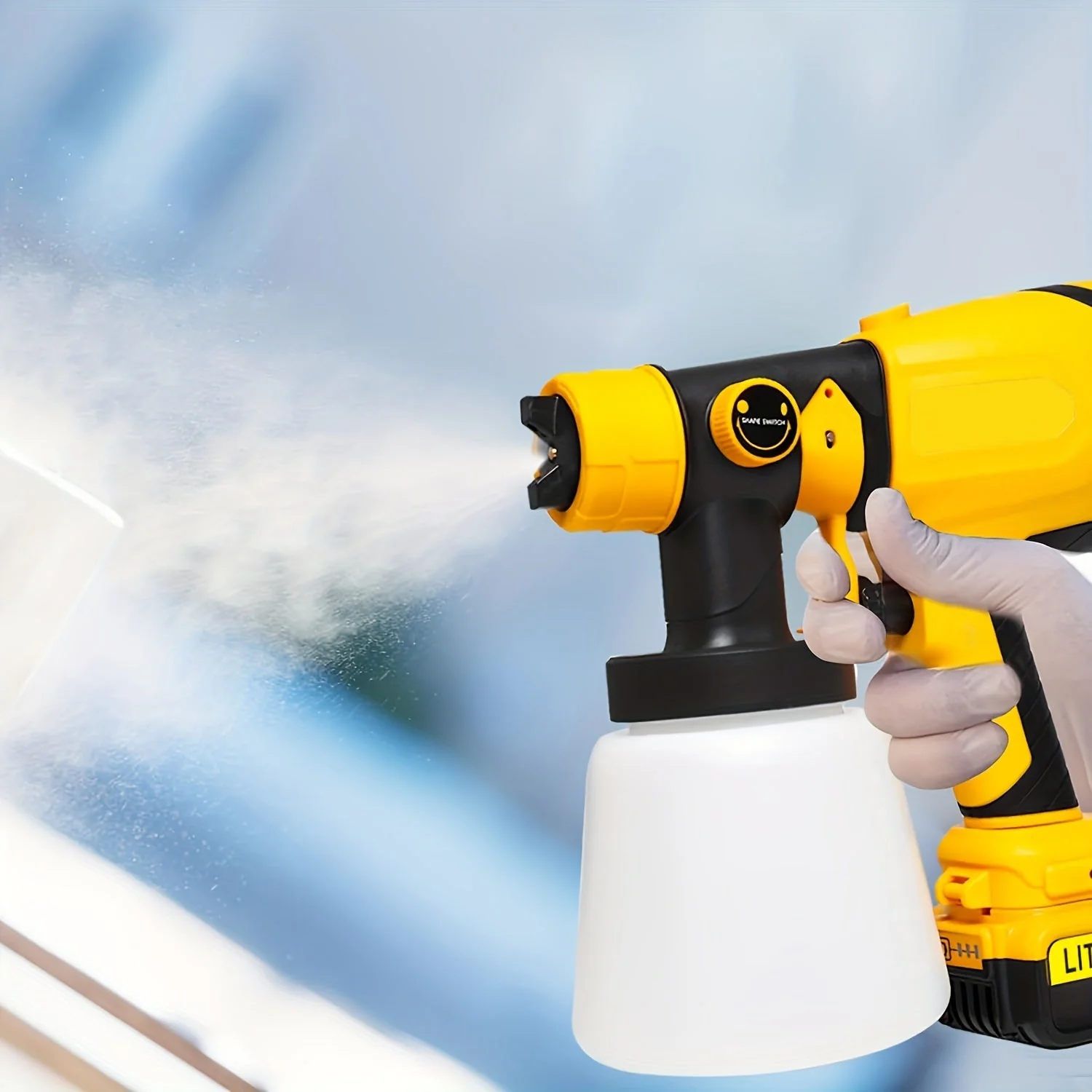 High Pressure Cordless Spray Gun Paint Sprayer Fits Dewalt 18V Battery - Image 6