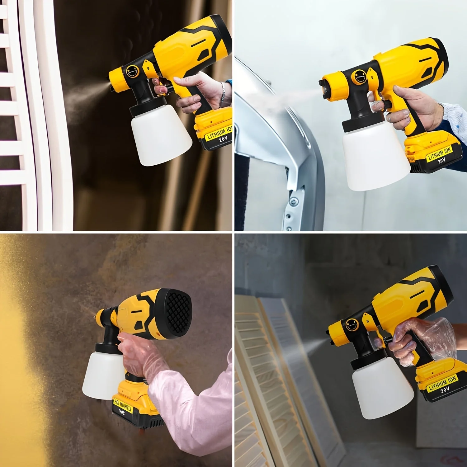 High Pressure Cordless Spray Gun Paint Sprayer Fits Dewalt 18V Battery - Image 7