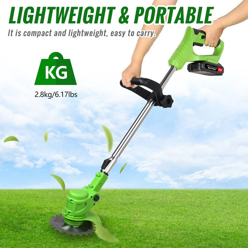 Cordless Push Weed Eater and Grass Trimmer Lawn Mower - Image 12