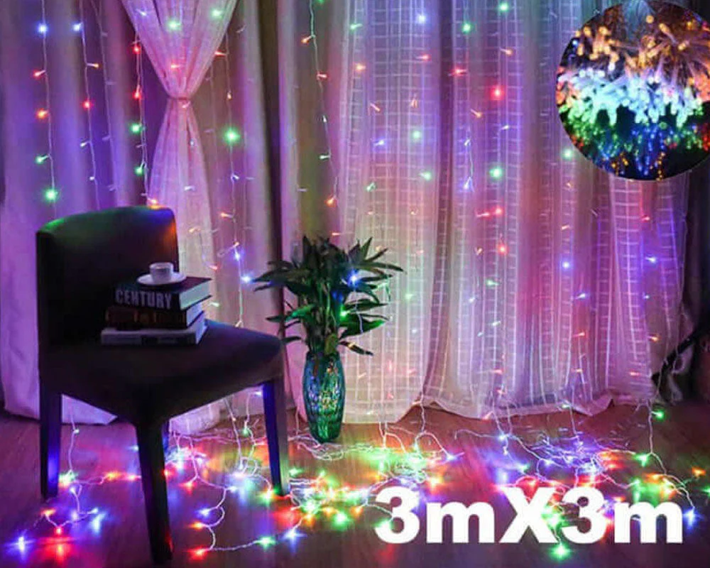 Curtain Lights 3*3m RGB Color - Image 8