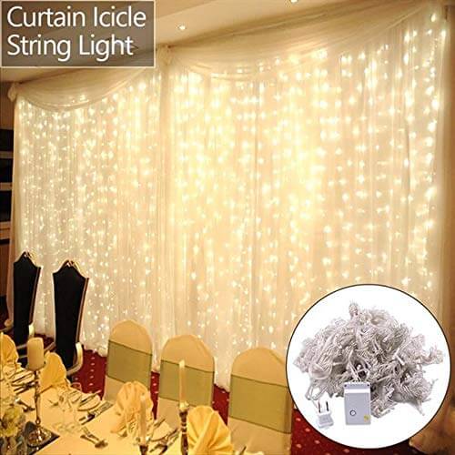 Curtain Lights 3 x 6m Warm White - Image 2
