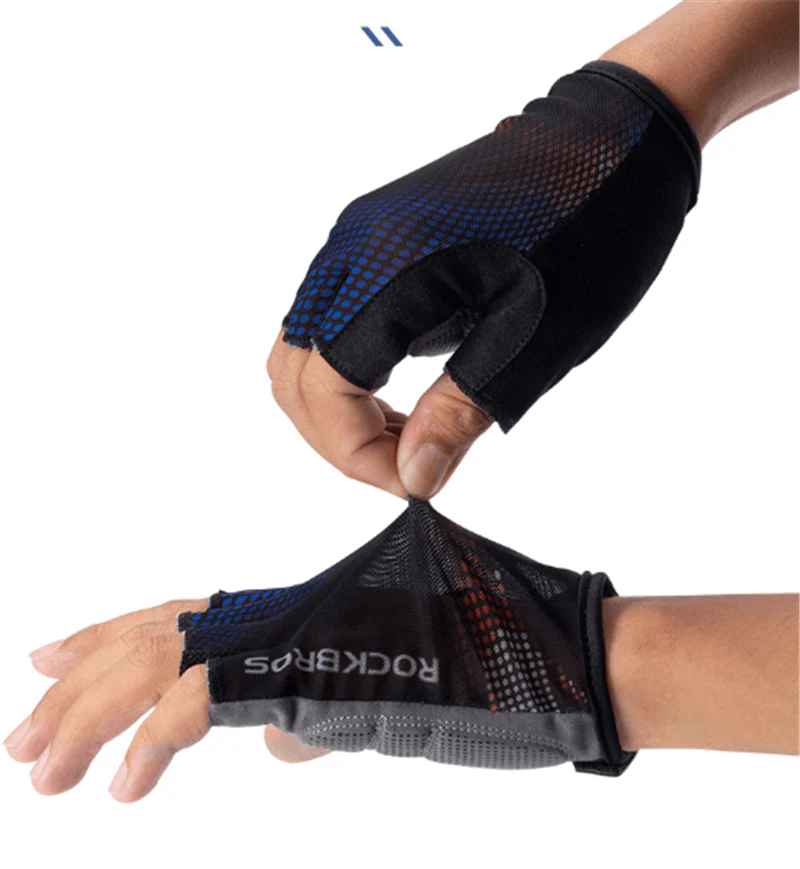 Cycling Half Finger Gloves Bike Bicycle Gym SBR Shockproof Glove - Image 5