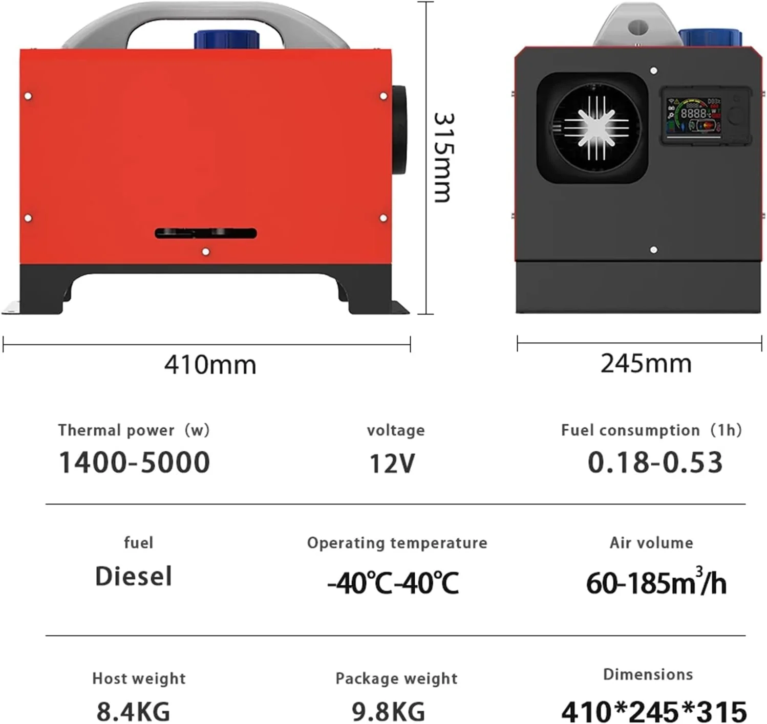 Diesel Air Heater 12V/24V/230V - Image 5