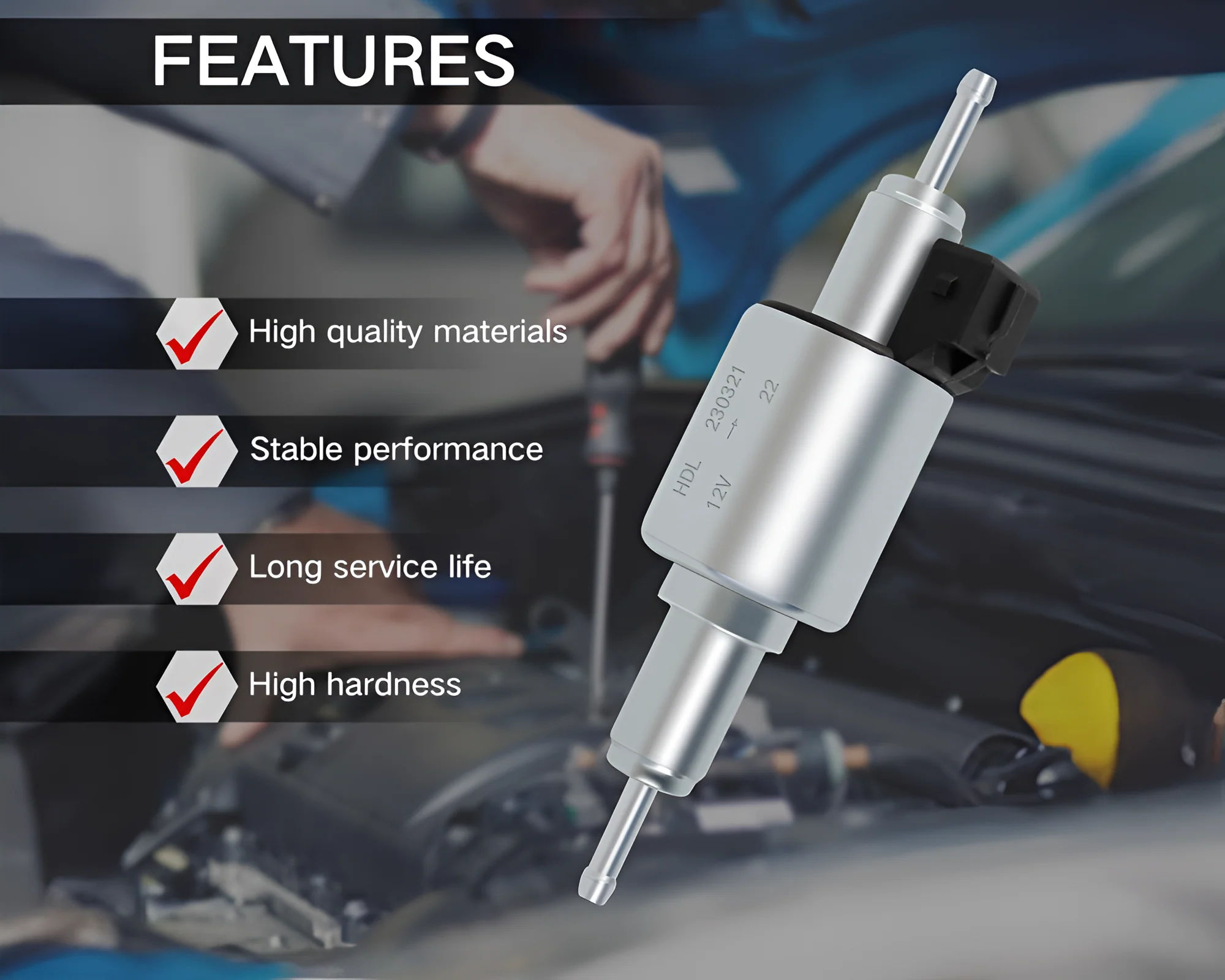 Diesel Air Heater Fuel Pump 12V Diesel Air Heater Fuel Pump for 2KW Units - Image 6