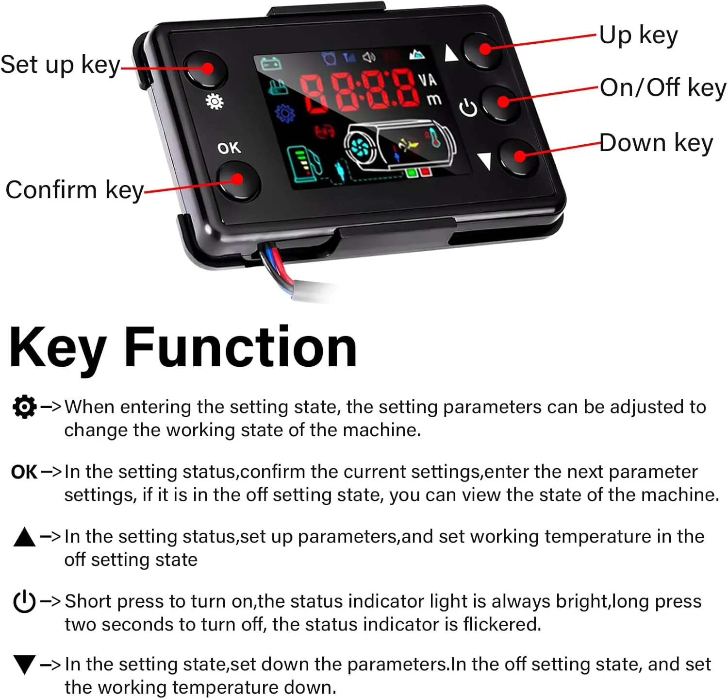 Diesel Air Heater Monitor LCD Switch - Image 6