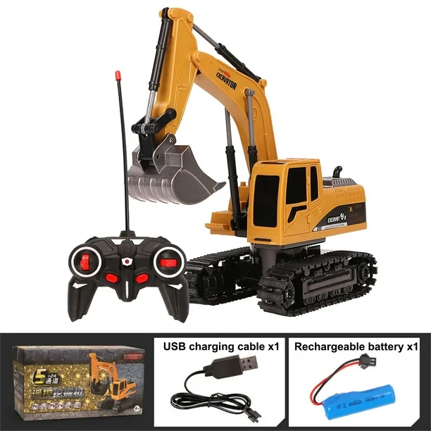 Digger Excavator Kids Riding Toys Ride-On Car Toy Truck Toddler - Image 6