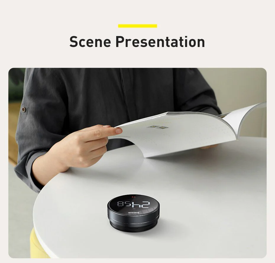 Digital Countdown Timer Alarm Clock Led Display for Kitchen Cooking Yoga Study - Image 3
