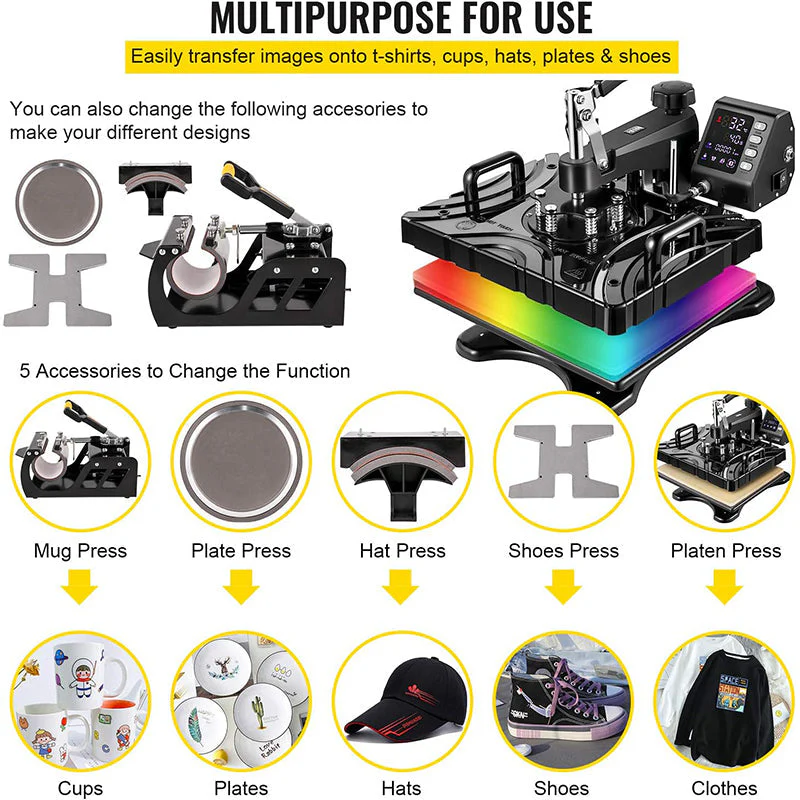 Digital Heat Press Machine Transfer T-Shirt Printer - Image 3