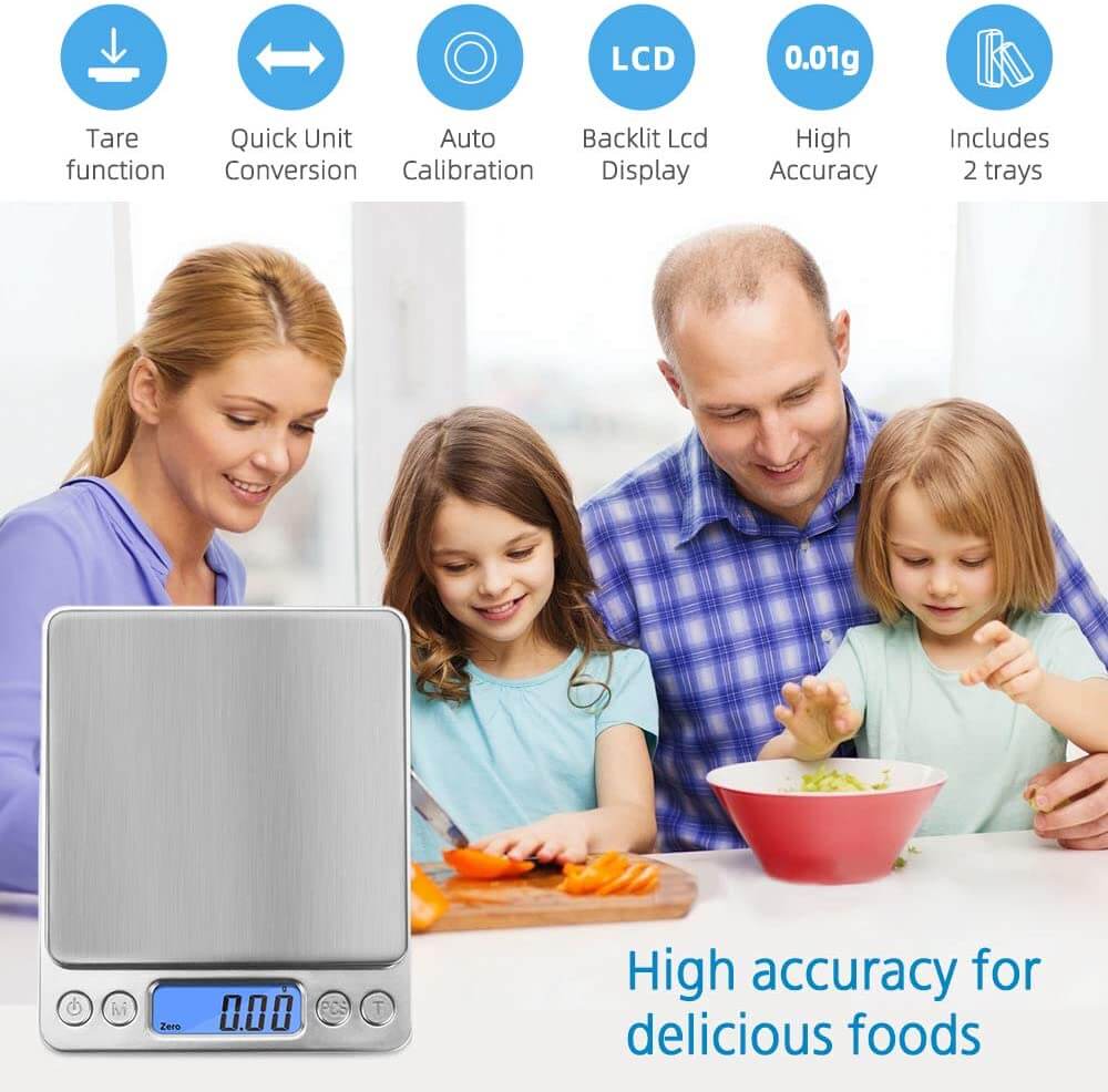 Digital Scales Digital Kitchen Scale Toprime 500g 0.01g High Precision - Image 5