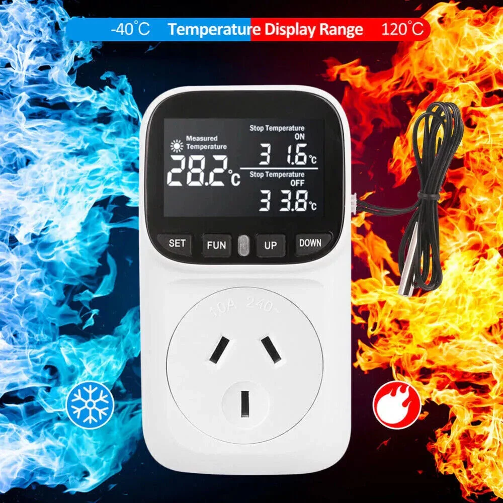 Digital Thermostat Electric Temperature Controller Sensor Socket Timer - Image 10