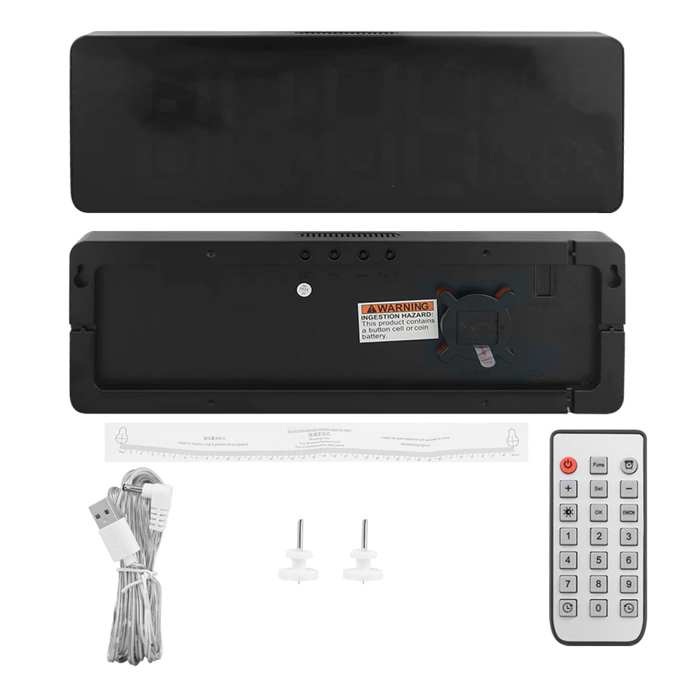 Digital Wall Clock Large Display LED Clock 16" - Image 5