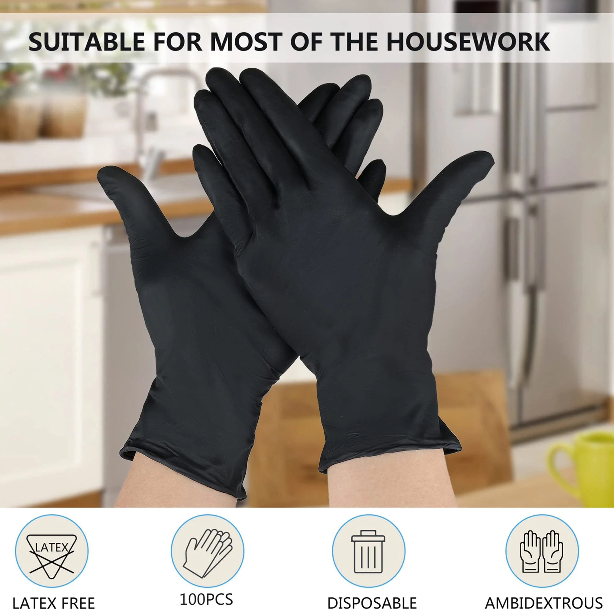 Disposable Nitrile Gloves Medium Size 100pcs - Image 10