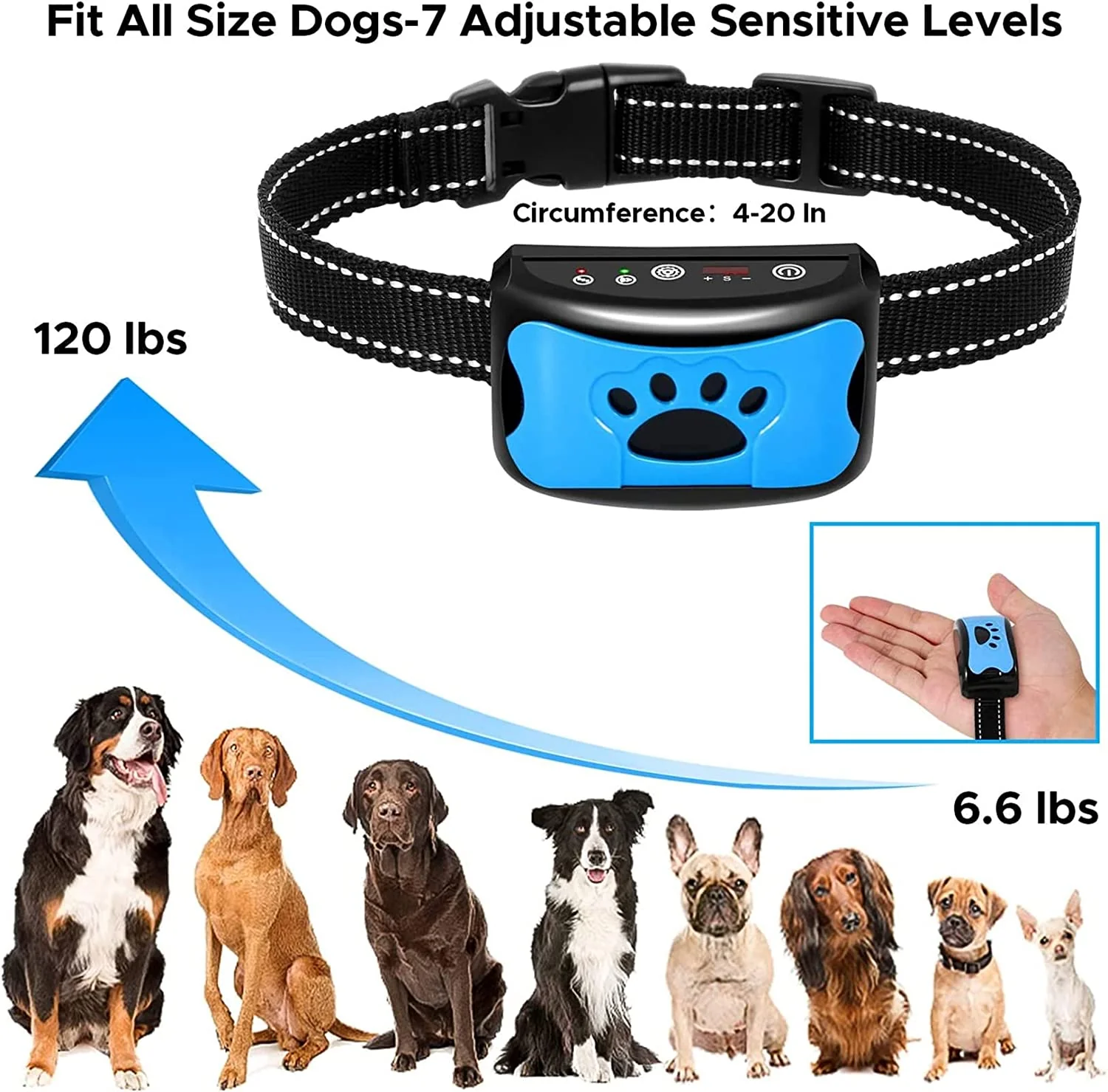 Dog Bark Collar Rechargeable Dog Training Collar - Image 3