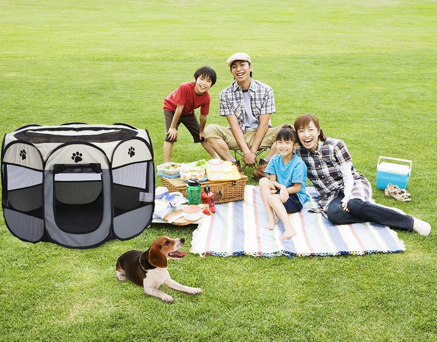 Dog Playpen Dog Play Pen Foldable Pet Playpen Tent Cage Crate - Image 3