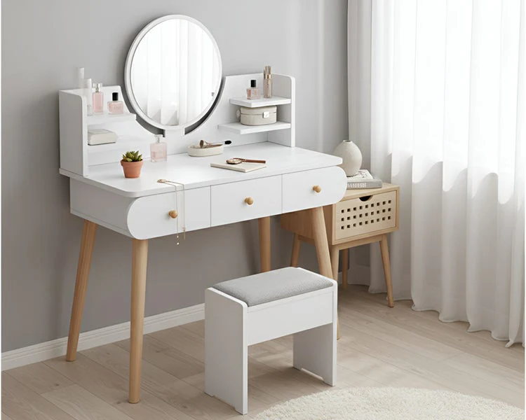 Dressing Table with Mirror and Stool - Image 7