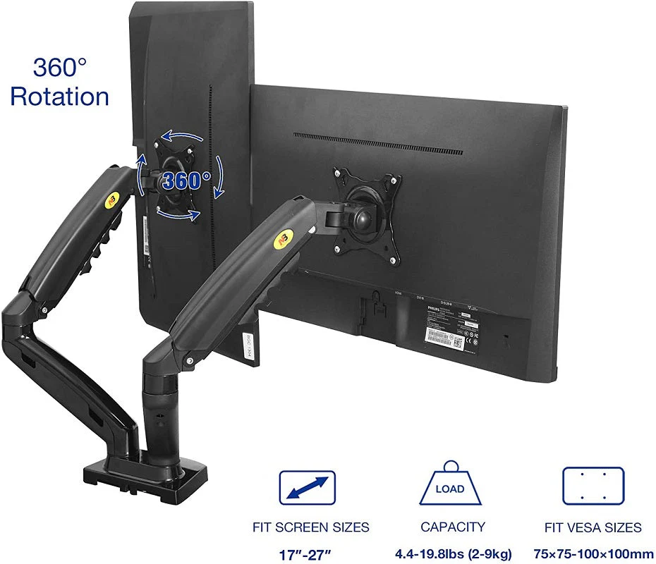 Dual arm monitor stand Hydraulic - Image 4