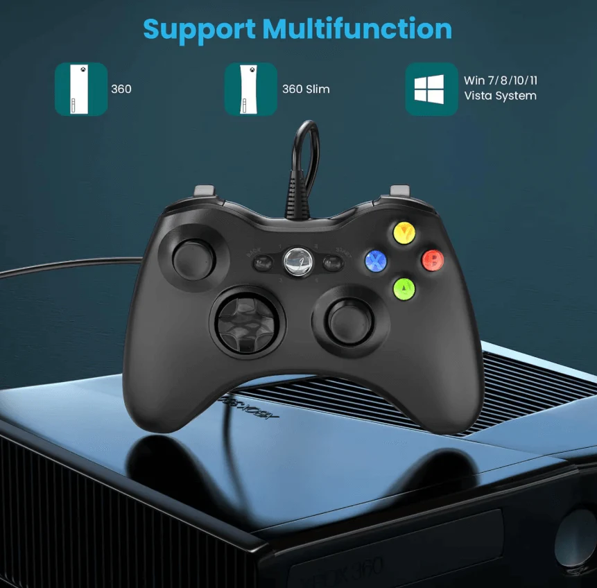 Dual Vibration Wired Controller for Xbox 360 & PC – Gamepad - Image 3