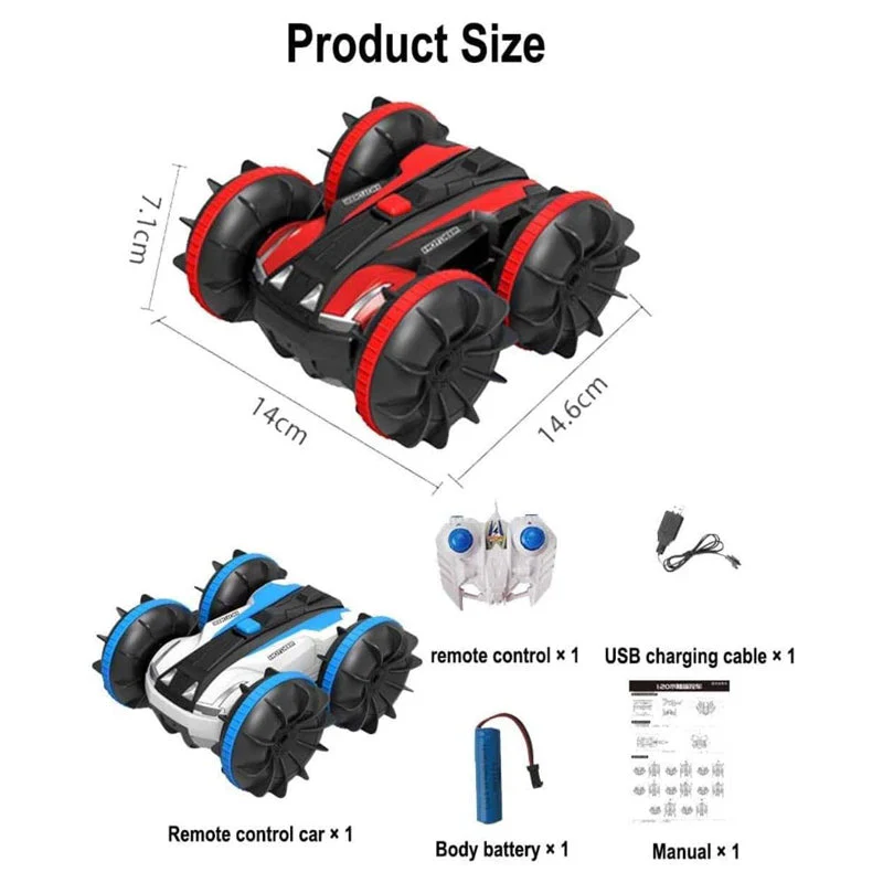 durable RC Racing Car, 2 In 1 360 Rotate Rc Cars Stunt Car - Image 3
